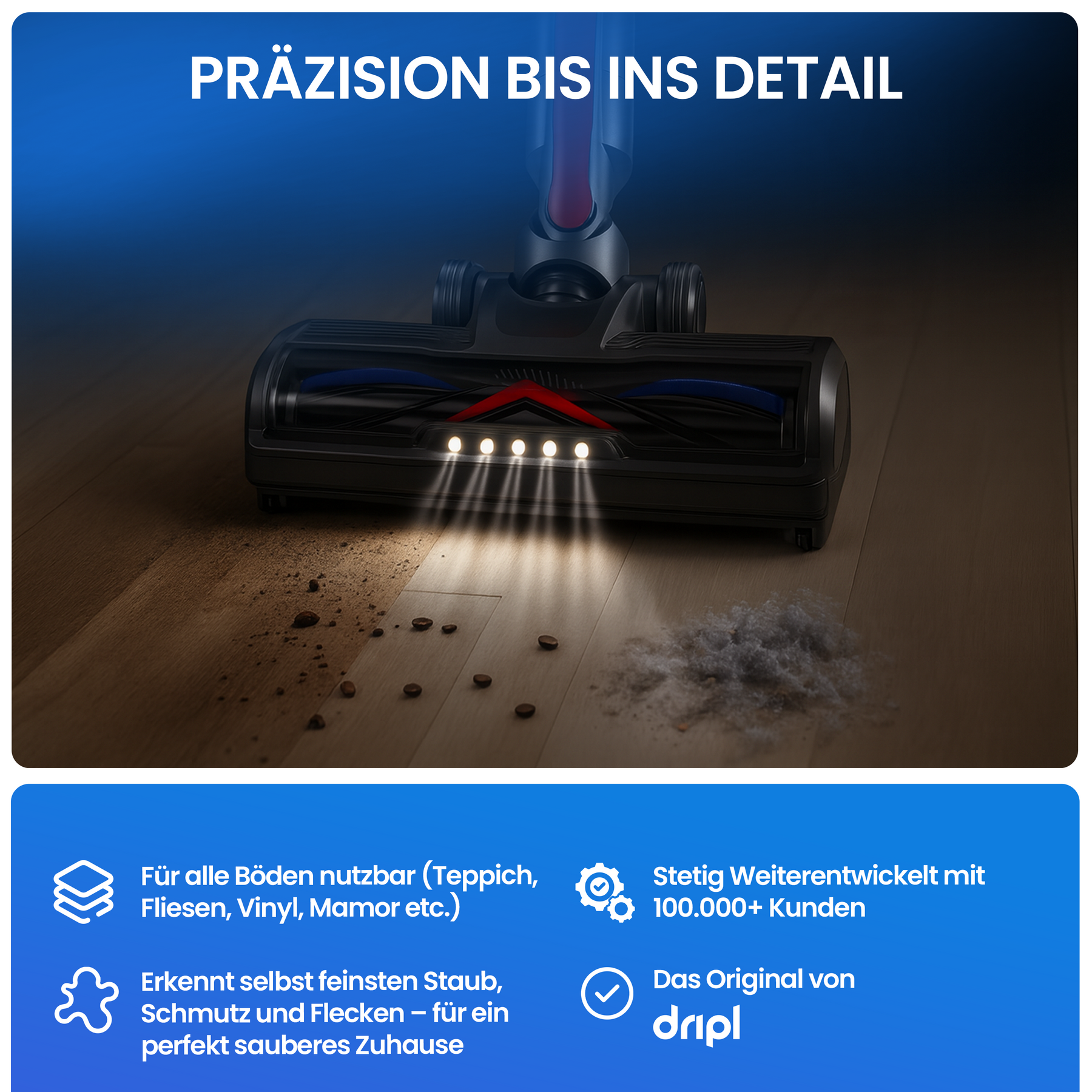 Dripl Vision LED attachment suitable for Dyson