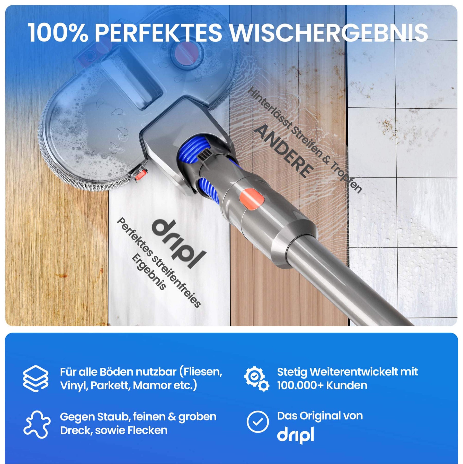 Elektrischer Wischaufsatz passend für Dyson - Secret Sale